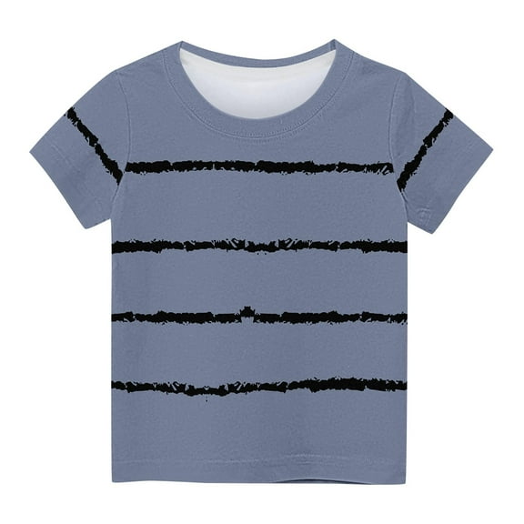vdgthytj Girls Boys Short Sleeve Shirts Kids Printed Crewneck T-Shirts Casual Summer Tops Basic Blouse Tees 3-14 Years