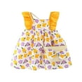 thumbnail image 1 of vdgthytj Infant Girl Dress Toddler Summer Floral Printed Ruffle Sleeveless Casual Sundress with Cute Bag Baby Clothes, 1 of 3
