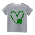 thumbnail image 1 of vdgthytj Kids Boys Girls St. Patrick's Day T-Shirts Shamrock Graphic Crewneck Short Sleeve Summer Tops Blouse, 1 of 3