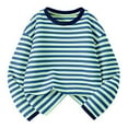 thumbnail image 1 of vdgthytj Kids Oversized Tshirts Striped Casual Loose Crewneck Long Sleeve Basic Tee Tops for Boys Girls Fall Clothes, 1 of 3
