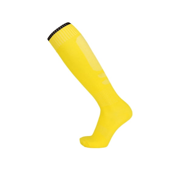 vdgthytj Kids Soccer Socks Softball Baseball Socks for Youth Adult Multi-sport Breathable Knee High Socks(one size,Yellow)