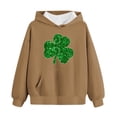 thumbnail image 1 of vdgthytj Kids St Patrick's Day Hooded Sweatshirt Boys Girls Clover Shamrock Long Sleeve Hoodies Holiday Pullover Tops, 1 of 5