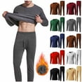 thumbnail image 1 of vdgthytj Men's Thermal Underwear Fleece Lined Long Johns Cold Weather Base Layer Set Top and Bottoms for Men L-5XL, 1 of 7