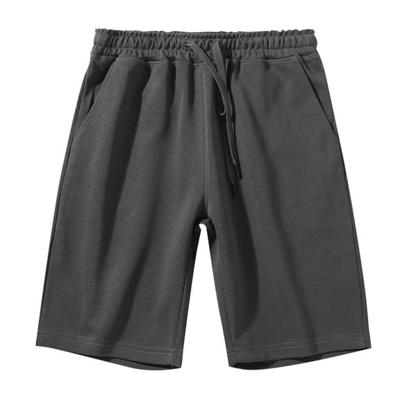 vdgthytj Mens Athletic Shorts Breathable Drawstring Elastic Waist Loose Fitted Comfy Solid Running Shorts with Pockets