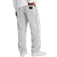 thumbnail image 1 of vdgthytj Mens Casual Pants Straight Leg Loose Fitted Ribbed Fall Winter Loungewear Corduroy Trousers with Pockets(X-Large,White), 1 of 6