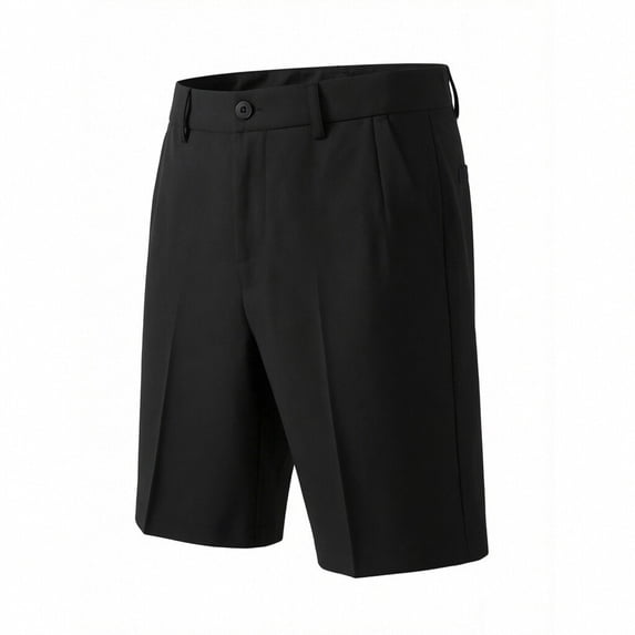 vdgthytj Mens Dress Shorts Straight Leg Pleated Loose Summer Business Casual Formal Work Shorts with Pockets3X-LargeBlack(3X-Large,Black)