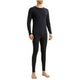thumbnail image 1 of vdgthytj Mens Thermal Underwear Set Soft Warm Long Sleeve Basic Layer Tops Bottom 2 Piece Outfit Fall Winter, 1 of 4