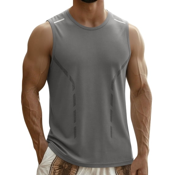 vdgthytj Mens Workout Tank Tops Sleeveless Lightweight Breathable Quick Dry Gym Training Muscle Tops