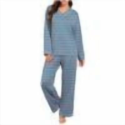 vdgthytj Pajamas for Women Sleepwear 2 Piece Pjs Striped V Neck Long Sleeve Top Pants Set Nightwear Plus Size