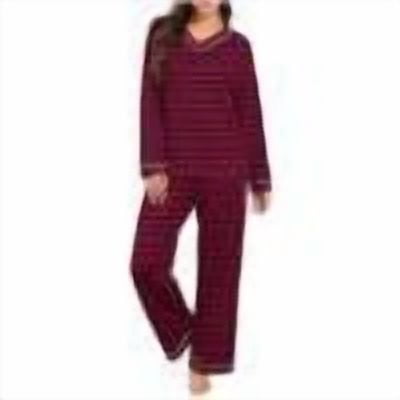 vdgthytj Pajamas for Women Sleepwear 2 Piece Pjs Striped V Neck Long Sleeve Top Pants Set Nightwear Plus Size