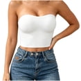thumbnail image 1 of vdgthytj Strapless Bra for Women Seamless Full Coverage Longline Bandeau Supportive Push up Tube Top, 1 of 5