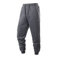 thumbnail image 1 of vdgthytj Sweatpants for Men Fleece Lined Drawstring Elastic Waist Joggers Fall Winter Thick Warm Athleisure Pants with Pockets(Large,Dark Gray), 1 of 4
