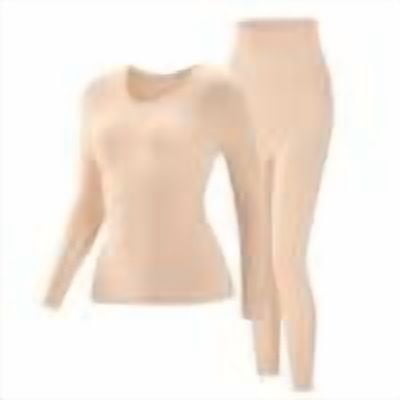 vdgthytj Thermal Underwear Set for Women Seamless Long Johns Pajama Sets 2 Piece Base Layer Tops Bottom