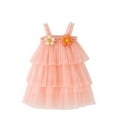 thumbnail image 1 of vdgthytj Toddler Baby Girl Tulle Dress Cute Flower Sleeveless Mesh Layered Princess Party Dress Summer Outfits, 1 of 6