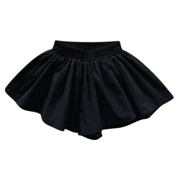vdgthytj Toddler Baby Girls Summer Cotton Linen Shorts Kids Casual Loose Pleated Elastic Waisted Skirt Shorts