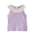 thumbnail image 1 of vdgthytj Toddler Baby Girls Tank Top Cute Lace Ribbed Summer Sleeveless Casual Clothes for Kids, 1 of 4