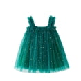 thumbnail image 1 of vdgthytj Toddler Baby Girls Tulle Dress Cute Star Sleeveless Layered Birthday Party Holiday Sundress, 1 of 9