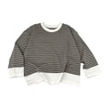 thumbnail image 1 of vdgthytj Toddler Baby Tops Boys Girls Striped Round Neck Long Sleeve Shirt Casual Spring Fall Pullover Blouses, 1 of 4