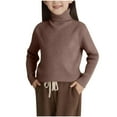 thumbnail image 1 of vdgthytj Toddler Boy Girl Turtleneck Sweater Kids Casual Long Sleeve Ribbed Knit Pullover Tops Fall Winter Clothes, 1 of 6