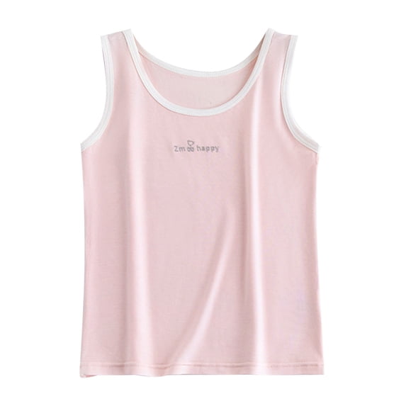 vdgthytj Toddler Boy Girls Tank Tops Undershirts Summer Cotton Sleeveless Casual Basic Tee Shirts 3-14 Years
