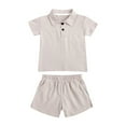 thumbnail image 1 of vdgthytj Toddler Boy Summer Clothes Casual Short Sleeve Shirts and Shorts 2 Piece Outfits Set for Kids, 1 of 9