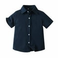 thumbnail image 1 of vdgthytj Toddler Boy's Button down Shirts Kids Plaid Collared Short Sleeve Beach Summer Shirt Tops 3-9 Years, 1 of 9