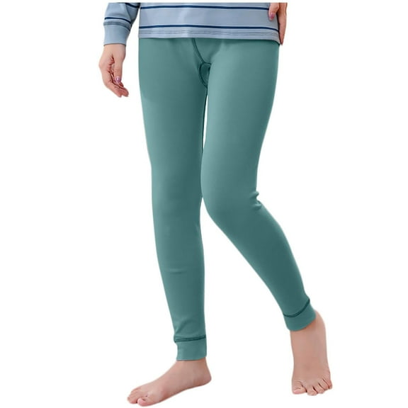 vdgthytj Toddler Boys Girls Leggings Casual Soft Elastic Waist Thermal Base Layer Bottom Pants for Kids 2-15 Years