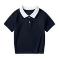 thumbnail image 1 of vdgthytj Toddler Boys Girls Shirt Collared Short Sleeve Button up Athletic Summer Tshirt Golf Tops for Kids, 1 of 7