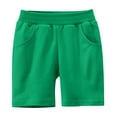 thumbnail image 1 of vdgthytj Toddler Boys Girls Summer Cotton Shorts Kids Casual Elastic Waisted Knee Length Lounge Shorts with Pockets, 1 of 3