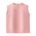 thumbnail image 1 of vdgthytj Toddler Boys Girls Tank Top Kids Casual Crew Neck Sleeveless Summer Shirts Solid Color Basic Tees, 1 of 3