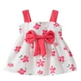 thumbnail image 1 of vdgthytj Toddler Girl Dress Baby Summer Clothes Cute Printed Sleeveless Bowknot A-Line Party Beach Sundress, 1 of 7