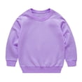 thumbnail image 1 of vdgthytj Toddler Girls Boys Sweatshirt Kids Casual Solid Crewneck Long Sleeve Pullover Tops Fall Clothes 1-13 Years, 1 of 3