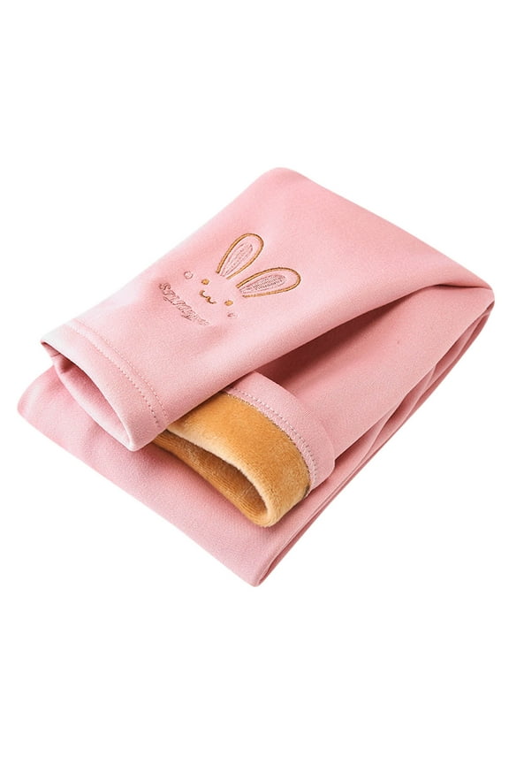 Toddler Girls Fleece Lined Leggings Kids Cute Warm Winter Thick Full Length Thermal Bottom Pants 1-9 Years