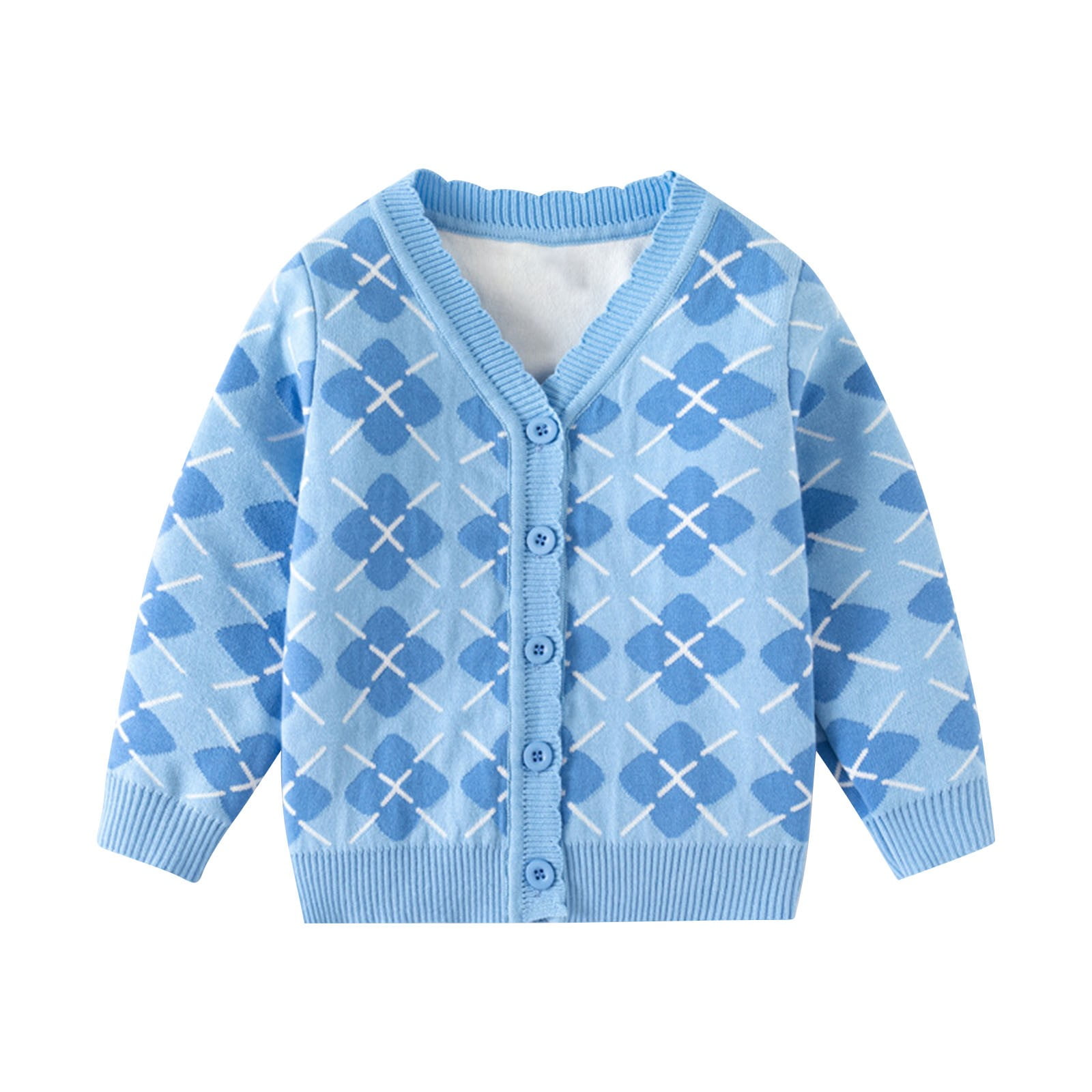 Little Surprise Box Grey Flower Button- Down Winter Cardigan, Winter Cardigan Sweater for Kids main image 0