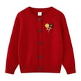 thumbnail image 1 of vdgthytj Toddler Girls Sweater Cardigan Cute Flower Embroidery Open Front Knit Sweater Kids Fall Winter Jacket, 1 of 7