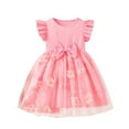 thumbnail image 1 of vdgthytj Toddler Girls Tulle Dress Mesh Ruffle Sleeve/Short Sleeve A-Line Birthday Party Princess Dress Summer Outfits, 1 of 9