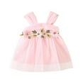 thumbnail image 1 of vdgthytj Toddler Girls Tulle Dress for Girls Layered Sleeveless Flower Summer Birthday Party Wedding Sundress, 1 of 3