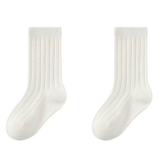 vdgthytj Toddler Kids Crew Socks Casual Solid Color Breathable Cotton Tube Sock for Boy Girls Multi-Color