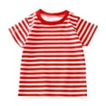 thumbnail image 1 of vdgthytj Toddler Kids Striped Short Sleeve T Shirts Casual Crewnck Cotton Summer Basic Tops for Boy Girl, 1 of 5