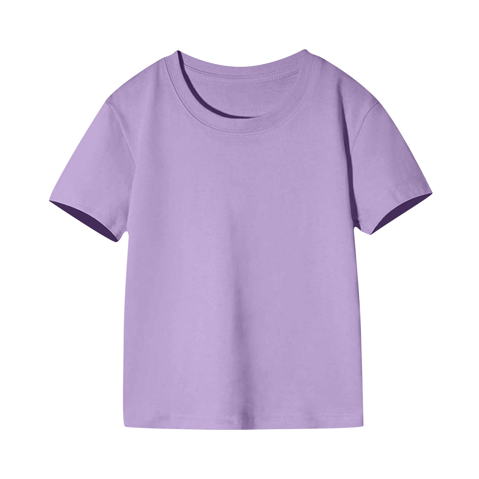 vdgthytj Toddler Kids Summer T-Shirts Crewneck Short Sleeve Cotton Basic Tees Casual Solid Color Tops for Girls Boys