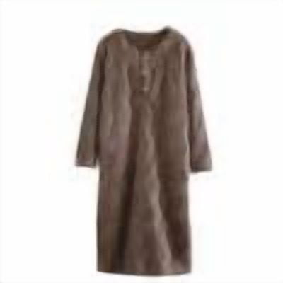 vdgthytj Women Fuzzy Fleece Nightgown Crewneck Warm Flannel Night Gowns Winter Soft Cozy Bathrobe House Dress