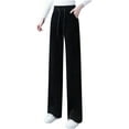 thumbnail image 1 of vdgthytj Women Straight Leg Sweatpant Fleece Lined High Waisted Drawstring Plus Size Trousers Joggers Pant with Pockets, 1 of 7