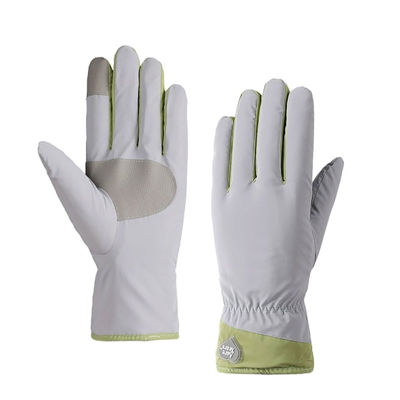 vdgthytj Women Waterproof Gloves Touch Screen Fleece Lined Warm Winter Cold Weather Outdoor Cycling Handwear(One Size,Gray)