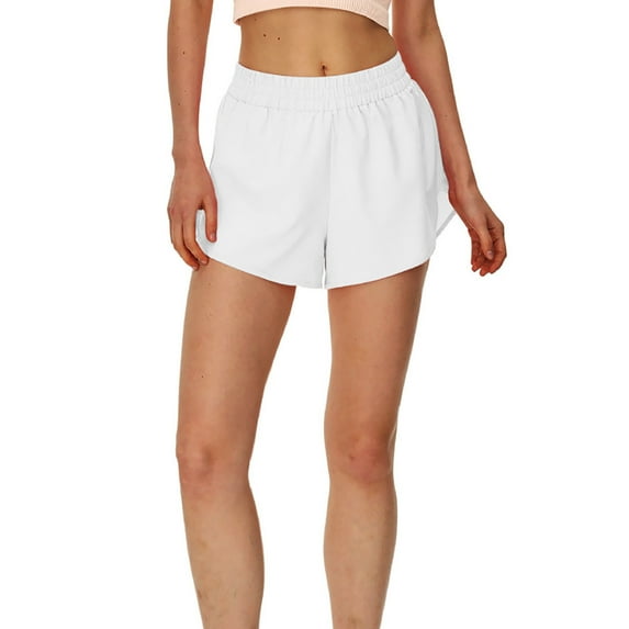vdgthytj Women's Sport Quick Dry Shorts Summer High Elastic Waist Running Gym Athletic Shorts Casual Solid Color Shorts