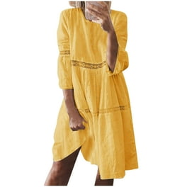 3/4 Sleeve Solid Color Round neck Lace Plus size casual Dresses 3/4 Sleeve Solid Color Round neck Lace Plus size casual Dresses
