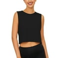 thumbnail image 1 of vdgthytj Yoga Sports Tank Tops Women's Summer 2025 Sleeveless Crew Neck Loose Blouse Solid Colour Casual Wear Basic Shirts, 1 of 6