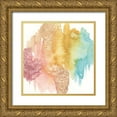 thumbnail image 1 of vdk atelier 15x15 Gold Ornate Wood Framed with Double Matting Museum Art Print Titled - Pastel Abstract, 1 of 4