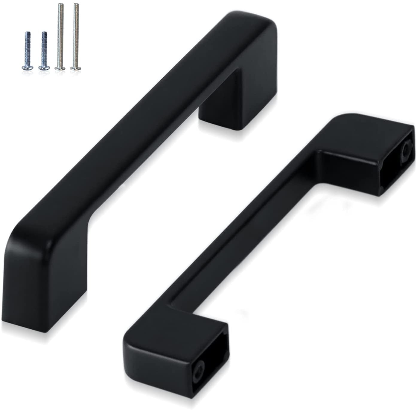 vecelo 10 Pack Black Cabinet Handles Kitchen Hardware for Cabinet Pulls, 5.04 inch Cabinet Pulls Matte Drawer Handles Dresser Handles Zinc Alloy Door Handles