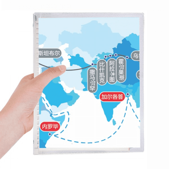 vector diagram journey silk road map notebook loose diary refillable journal statiry