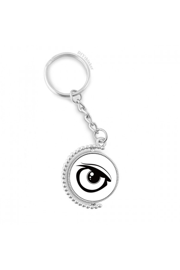 vector eye decoration black pattern rotatable keyholder disc accessories chain clip